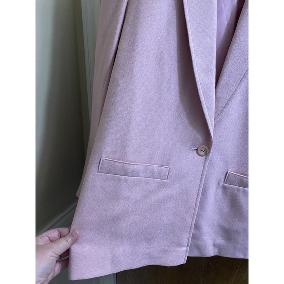 Vintage Pendleton Wool Light Pink Collared Blazer Jacket Women's Size 8 80s 90s - Picture 13 of 16